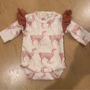 Kate Quinn 3-6months Llama Ruffle Onesie
